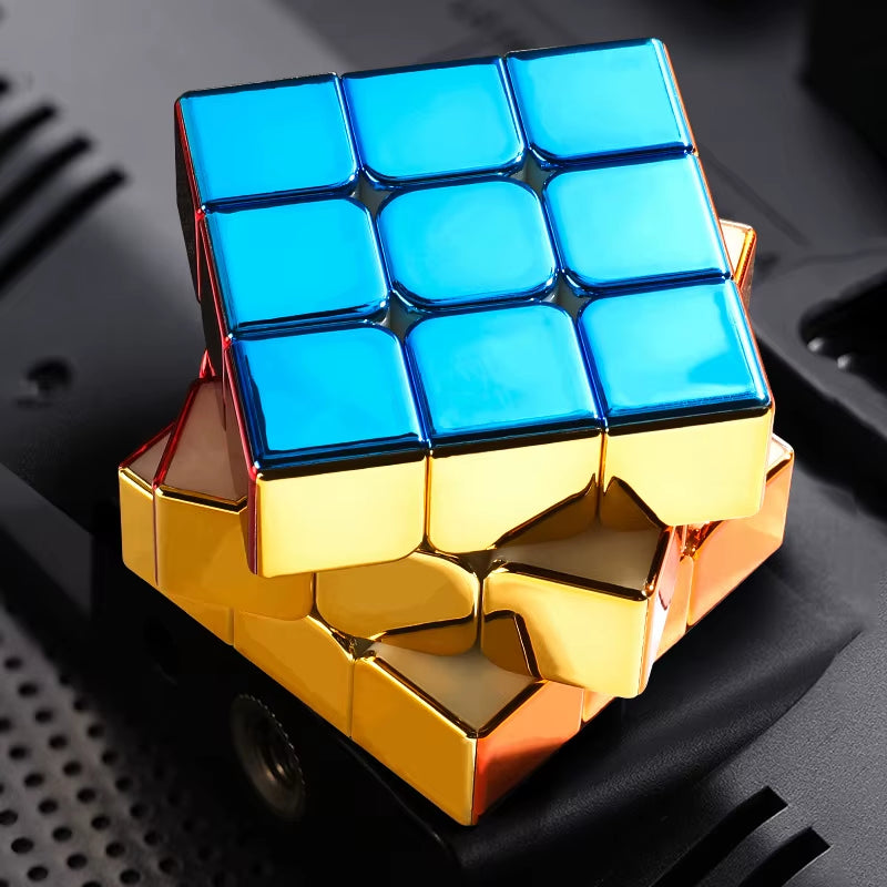 [Picube] Sengso Metal 3X3 Magnetic Golden Cubo Magic Cube Puzzle Speed Cibe M3 3X3X3 Magico Cubo Кубик Рубика Cibo Toy